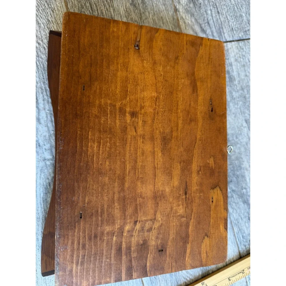 Wood‎ Bread Tray Engraved Give Us This Day Daily Cape Craftsmen Harvest Vintage